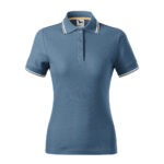 Tricou polo bumbac dama Focus, Denim - imagine 2