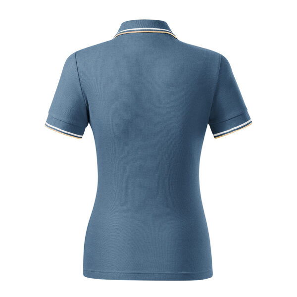 Tricou polo bumbac dama Focus, Denim - imagine 3