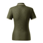 Tricou polo bumbac dama Focus, Verde militar - imagine 3