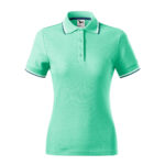 Tricou polo bumbac dama Focus, Verde menta - imagine 2