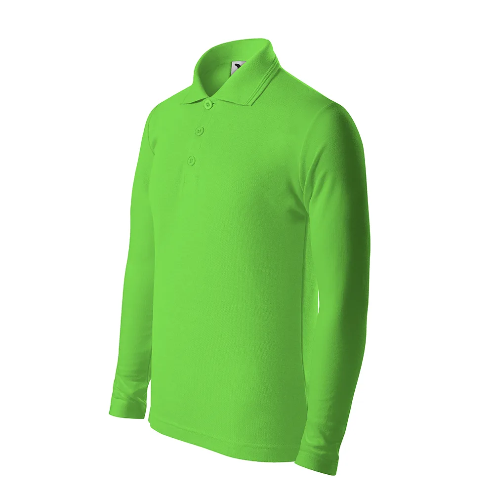 Bluza copii bumbac Polo Pique, Verde mar - imagine 1