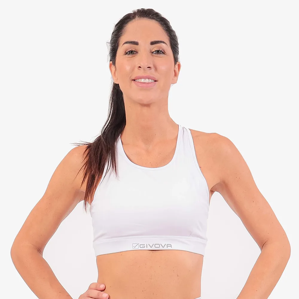Bustiera fitness Givova Eco, Alb - imagine 1