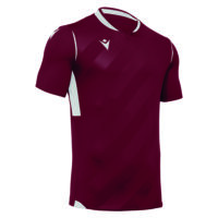 Tricou maneca scurta Macron Kimah, Visiniu / Alb