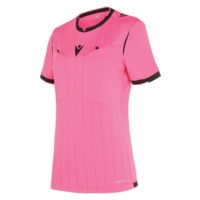 Tricou arbitru dama Macron Stephanie, Roz Fluo / Negru
