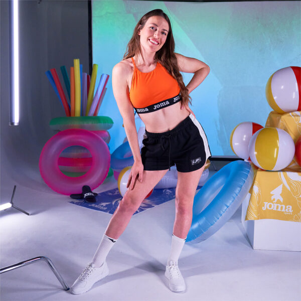 Short dama Joma California, Negru / Alb - imagine 6