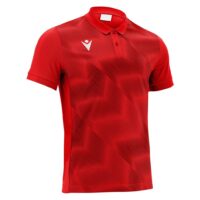 Tricou polo Macron Thavil, Rosu / Alb