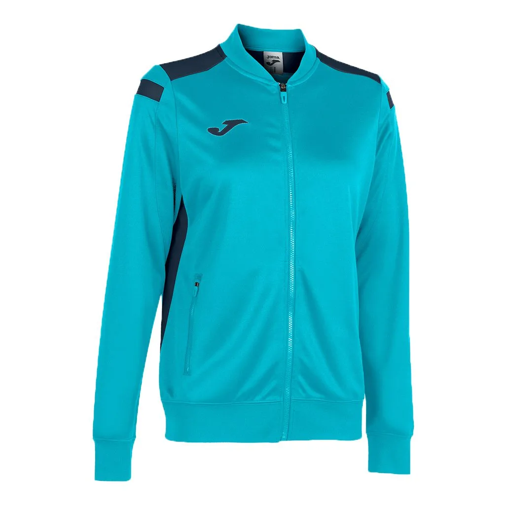 Bluza trening dama Joma Championship VI, Turcoaz Fluo / Bleumarin - imagine 1