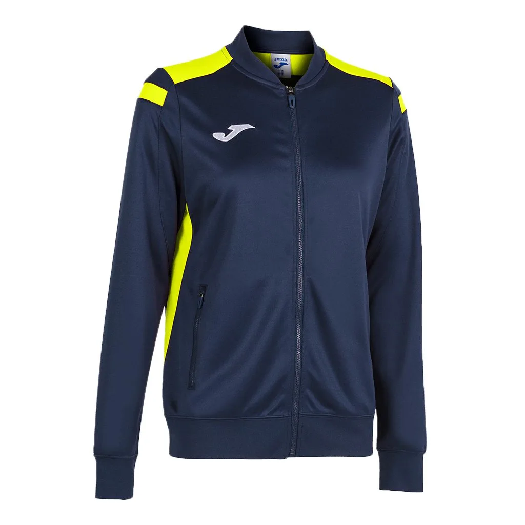 Bluza trening dama Joma Championship VI, Bleumarin / Galben Fluo - imagine 1
