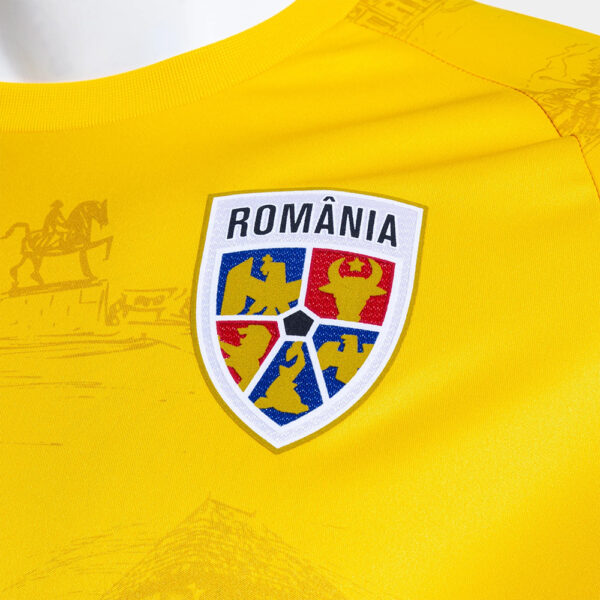 Tricou oficial de incalzire FRF Nationala Romaniei, Galben - imagine 8