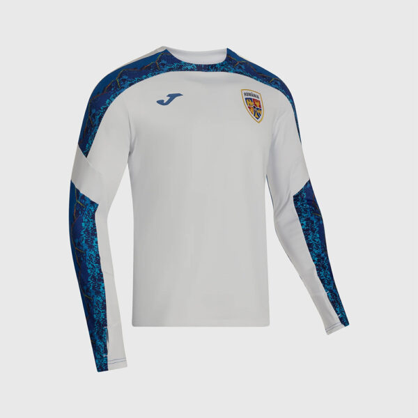 AH11302B11011 Bluza oficiala FRF Nationala Romaniei, Alb - Antrenament - imagine 1