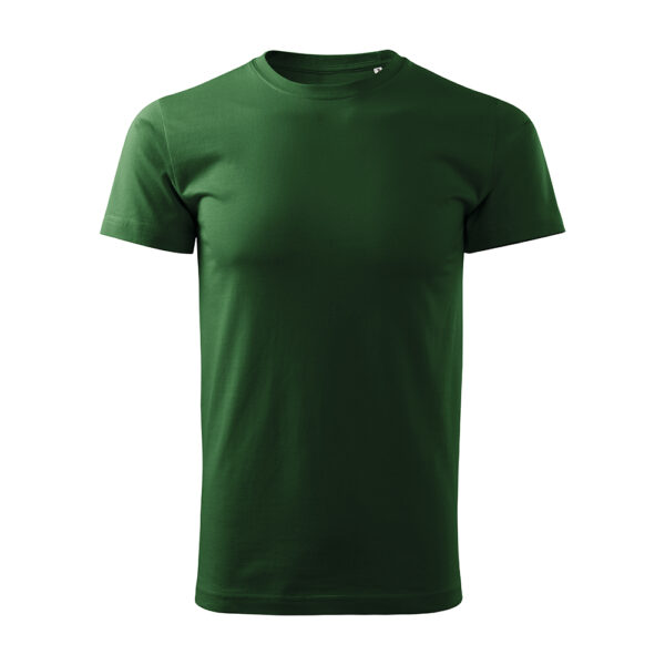 Tricou bumbac Basic Free, Verde sticla - imagine 2