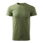 Tricou bumbac Basic Free, Khaki - imagine 2
