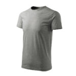 Tricou bumbac Basic Free, Gri inchis