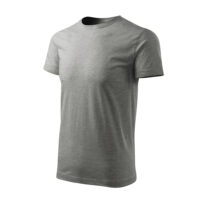 Tricou bumbac Basic Free, Gri inchis