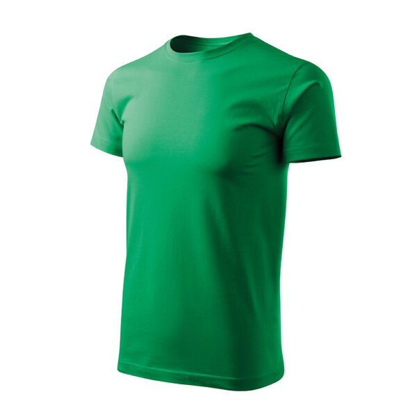 Tricou bumbac Basic Free, Verde mediu - imagine 1