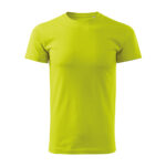 Tricou bumbac Basic Free, Verde lime - imagine 2
