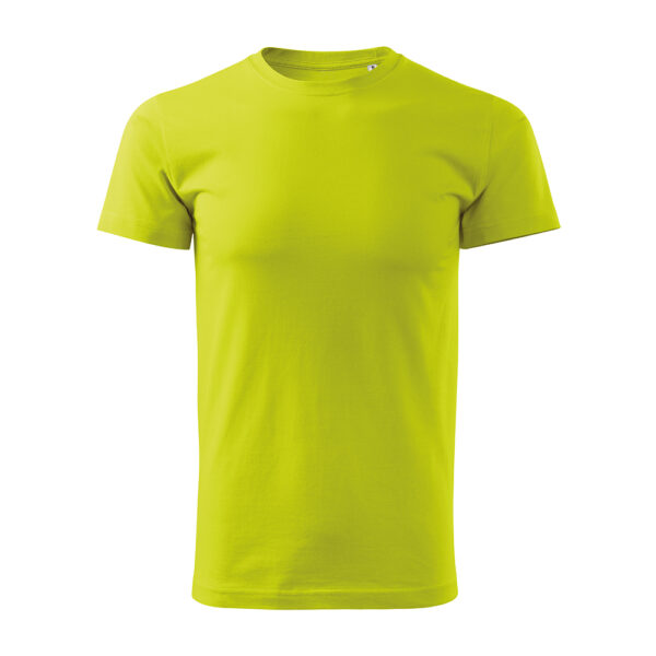 Tricou bumbac Basic Free, Verde lime - imagine 2