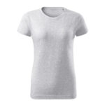 Tricou bumbac dama Basic Free, Gri deschis - imagine 2