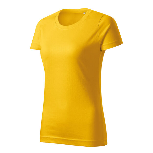 F34_04_C Tricou bumbac dama Basic Free, Galben - imagine 1