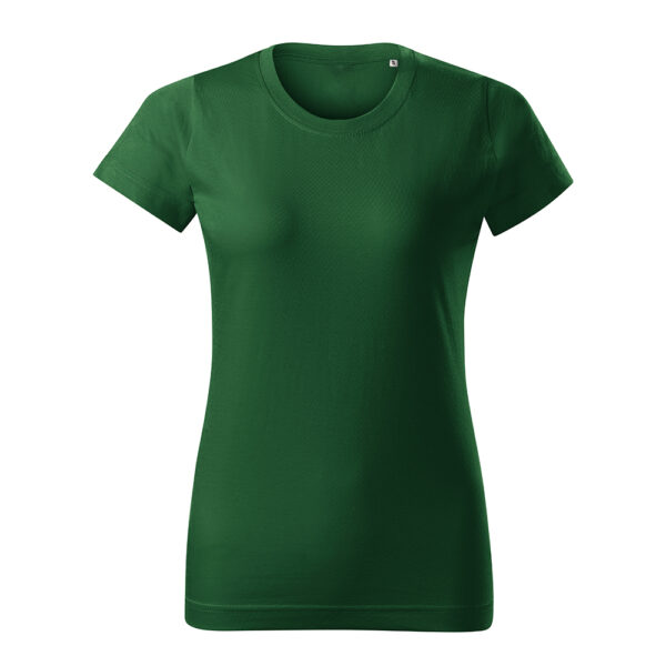 Tricou bumbac dama Basic Free, Verde sticla - imagine 2