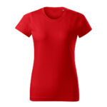 Tricou bumbac dama Basic Free, Rosu - imagine 2