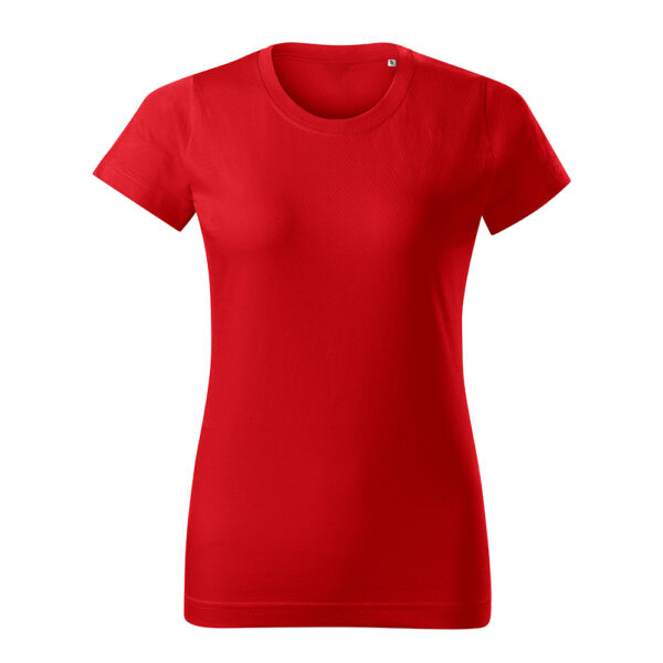 Tricou bumbac dama Basic Free, Rosu - imagine 2