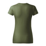 Tricou bumbac dama Basic Free, Khaki - imagine 3