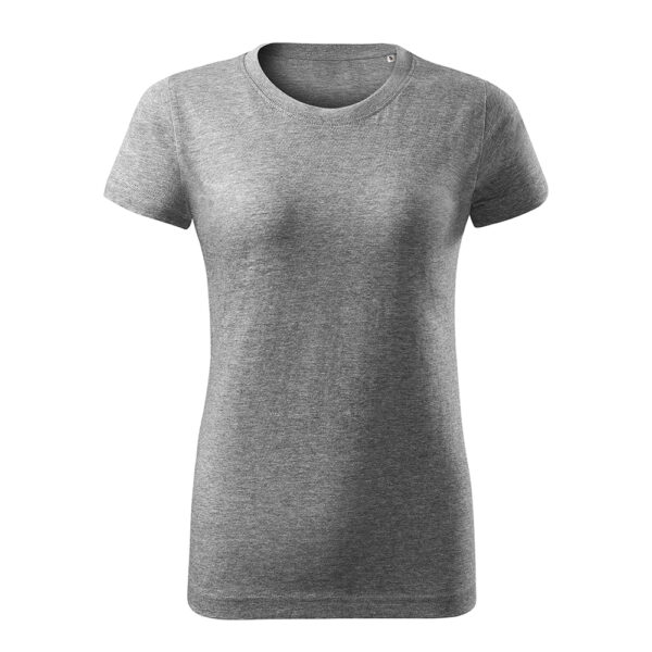 Tricou bumbac dama Basic Free, Gri inchis - imagine 2