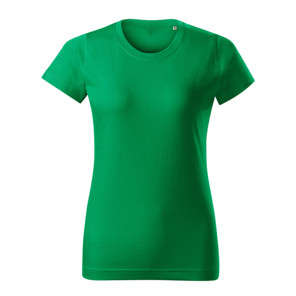 Tricou bumbac dama Basic Free, Verde mediu - imagine 2