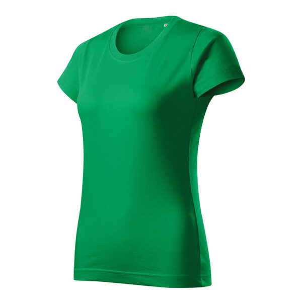 Tricou bumbac dama Basic Free, Verde mediu - imagine 1