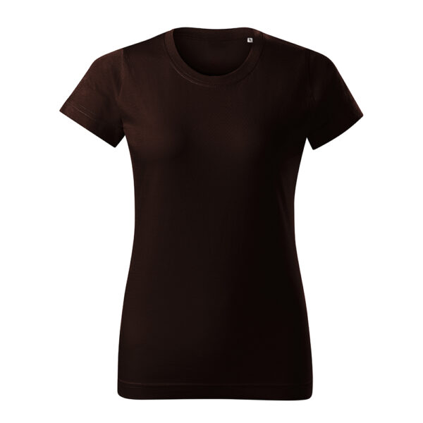 Tricou bumbac dama Basic Free, Cafea - imagine 2