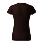 Tricou bumbac dama Basic Free, Cafea - imagine 3