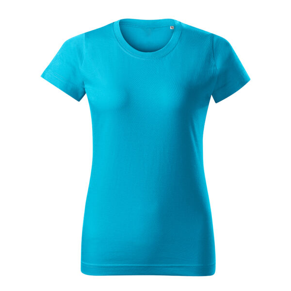 Tricou bumbac dama Basic Free, Turcoaz - imagine 2