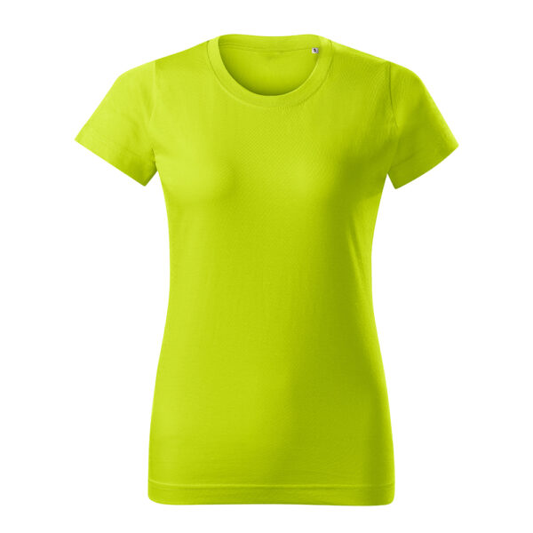 Tricou bumbac dama Basic Free, Verde lime - imagine 2