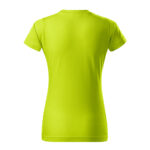 Tricou bumbac dama Basic Free, Verde lime - imagine 3