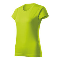 Tricou bumbac dama Basic Free, Verde lime