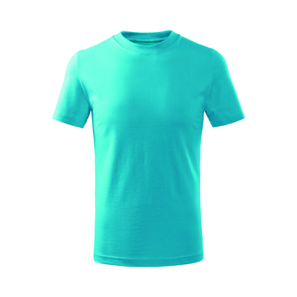 Tricou bumbac copii Basic Free, Turcoaz - imagine 2