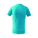Tricou bumbac copii Basic Free, Turcoaz - imagine 3