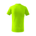 Tricou bumbac copii Basic Free, Verde lime - imagine 3