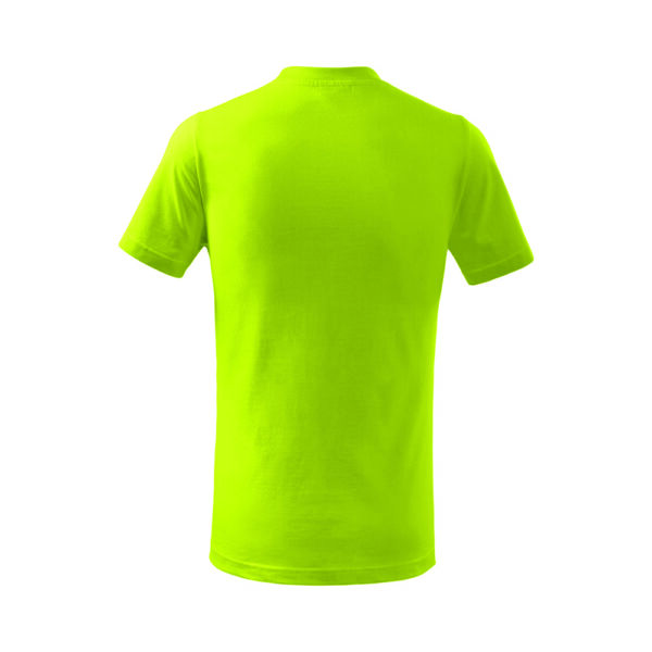 Tricou bumbac copii Basic Free, Verde lime - imagine 3