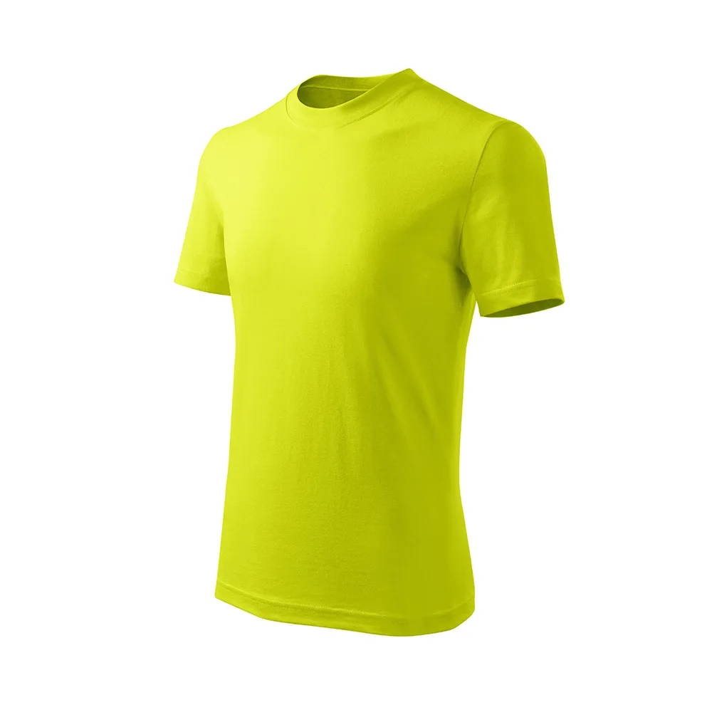 Tricou bumbac copii Basic Free, Verde lime - imagine 1