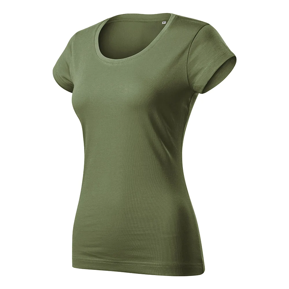 Tricou bumbac dama Viper Free, Khaki - imagine 1