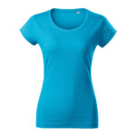 Tricou bumbac dama Viper Free, Turcoaz - imagine 2