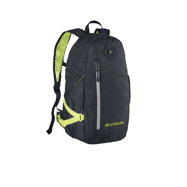 b040_1019 Rucsac sport Givova Arius, Negru / Galben Fluo - imagine 1