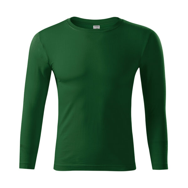 Bluza bumbac Progress, Verde sticla - imagine 2