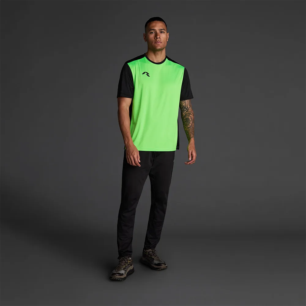 Tricou sport Musai Saba, Verde Fluo / Negru - imagine 1