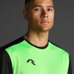 Tricou sport Musai Saba, Verde Fluo / Negru - imagine 4