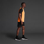 Tricou sport Musai Saba, Portocaliu Fluo / Negru - imagine 2