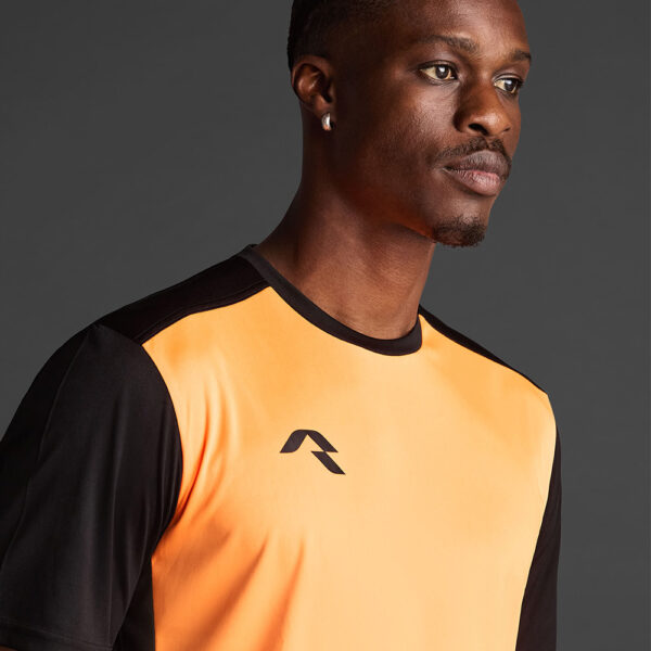 Tricou sport Musai Saba, Portocaliu Fluo / Negru - imagine 4