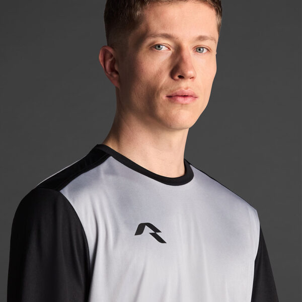 Tricou sport Musai Saba, Gri deschis / Negru - imagine 4